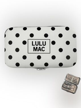 Lulu Mac White/Black Dot Manicure Set